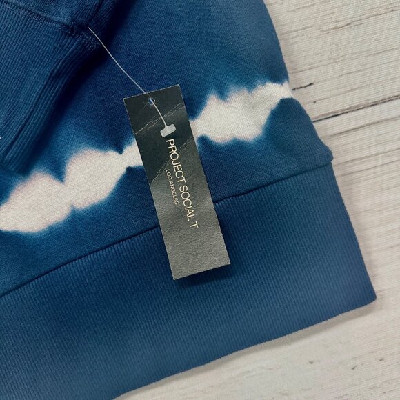 NWT Project Social T Navy Blue Crew Neck Tie Dye Long Sleeve Sweatshirt Size M - Picture 5 of 11